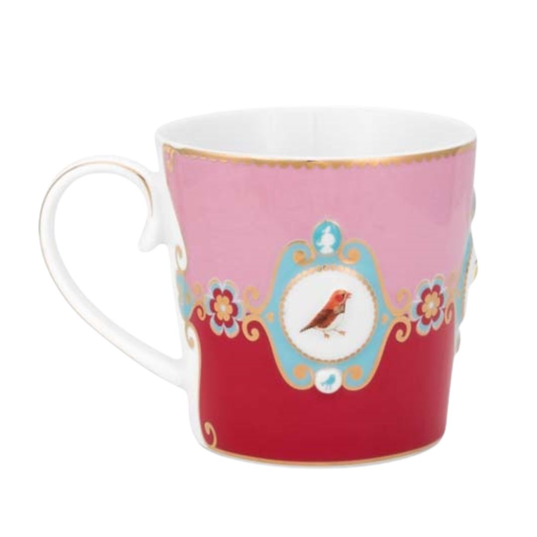 51002026 Pip Love Birds Rot Pink Back ViVere